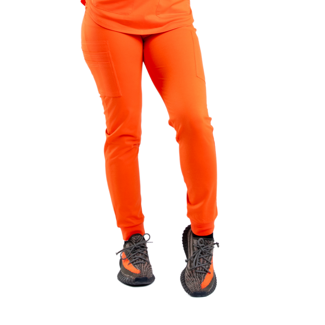 Orange Sunset Scrub Joggers
