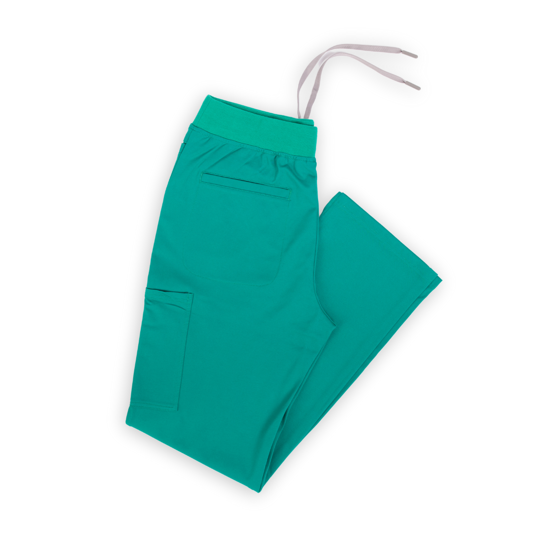 Teal Mint Scrub Straight Leg Pant