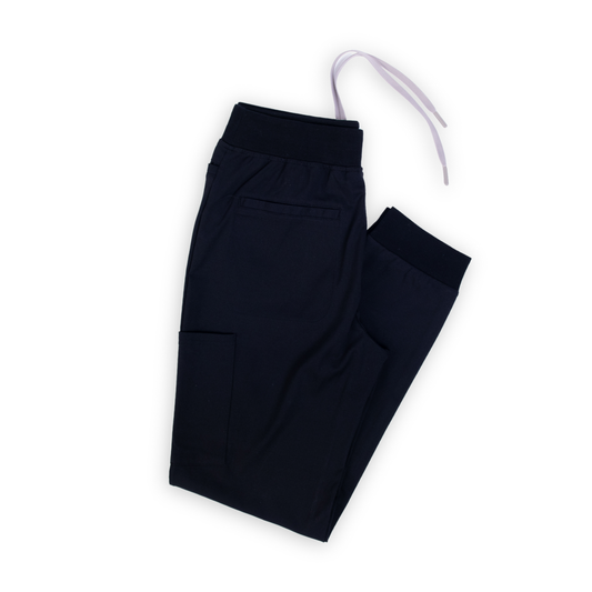 Black Midnight Noir Scrub Joggers