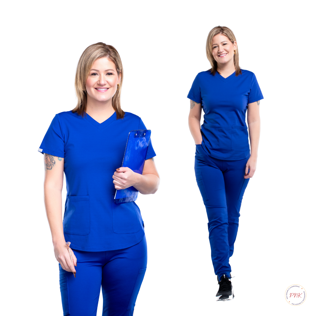 Royal Blue Radiance Scrub Top