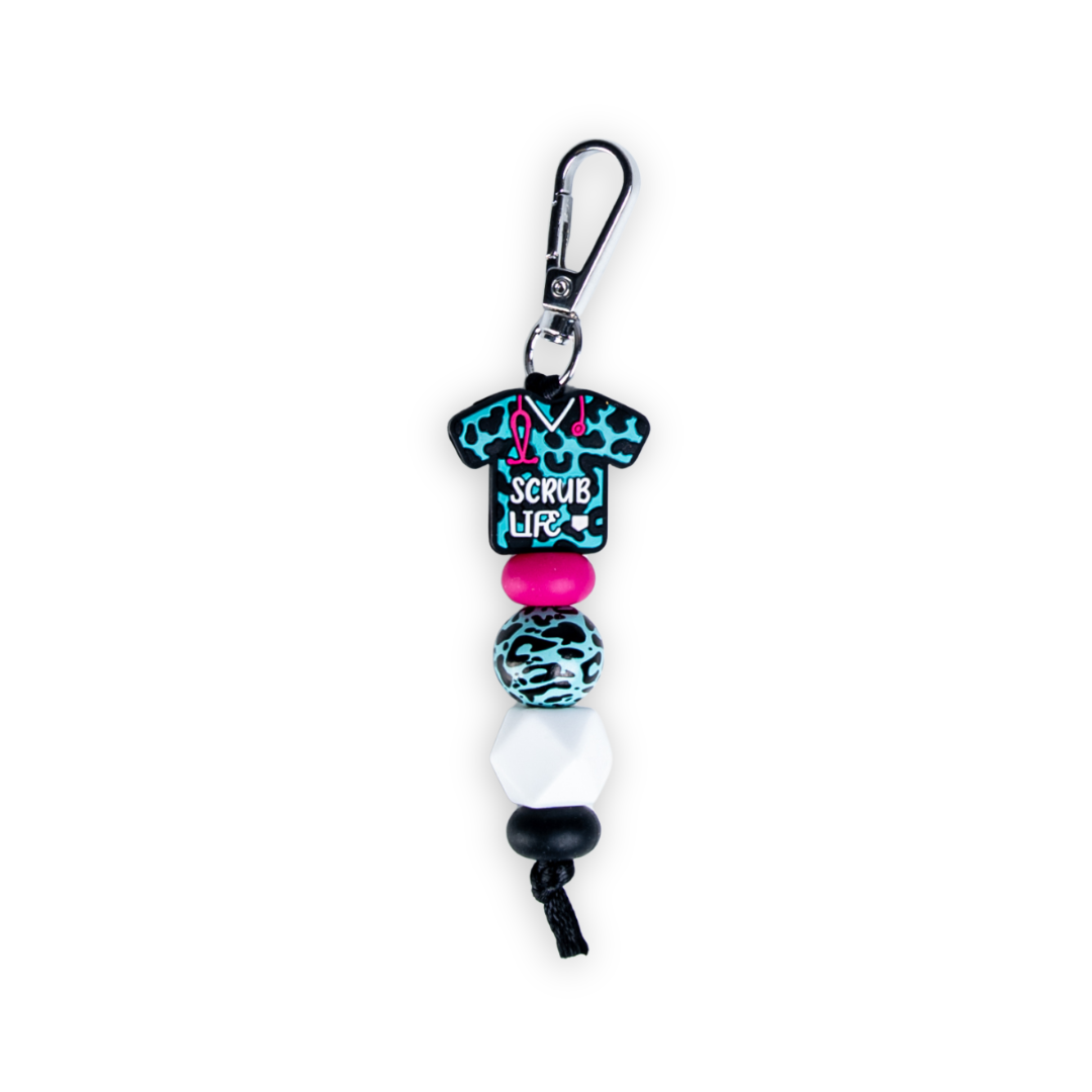 Scrub Life Beaded Badge Reel
