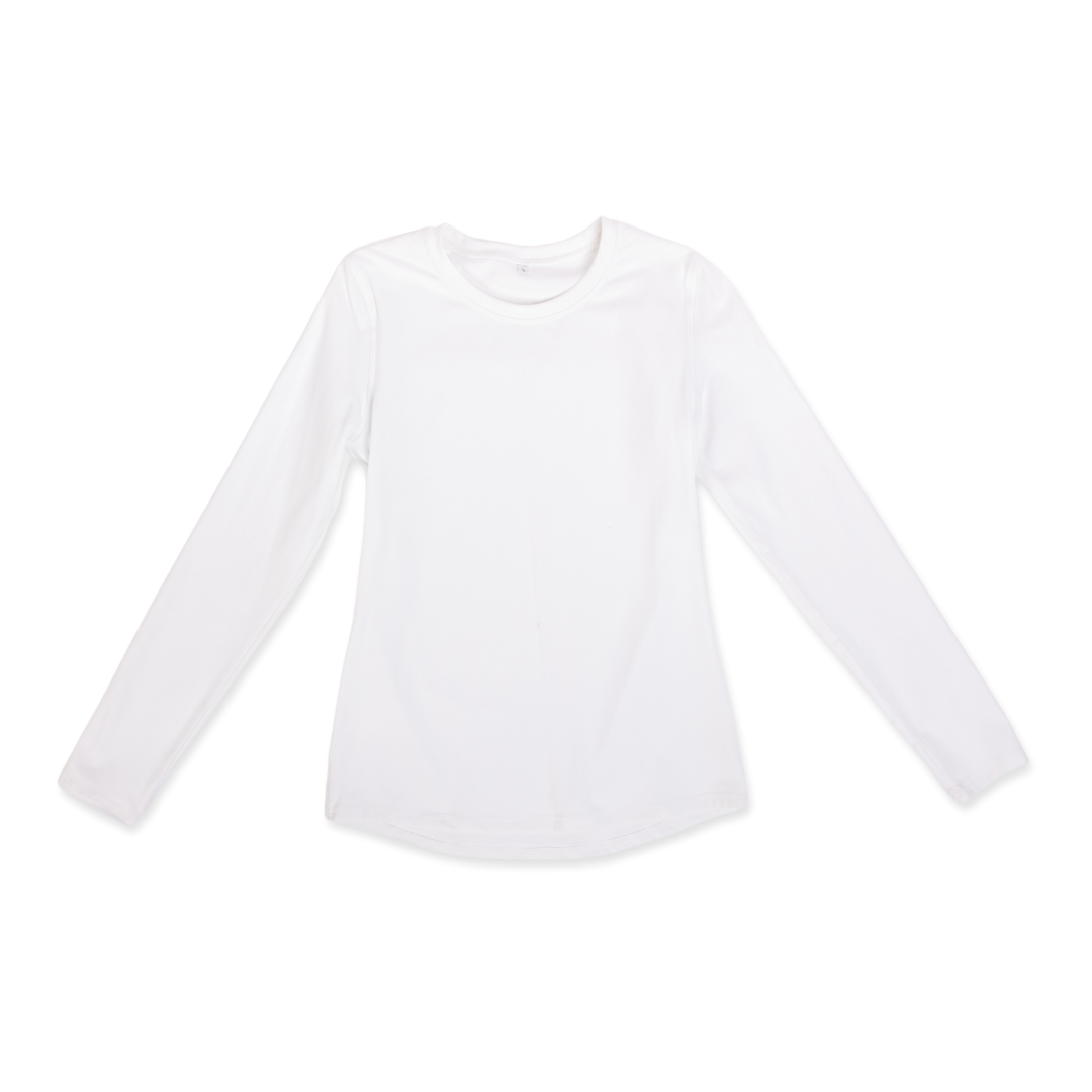 White Long Sleeve Scrub Undershirt