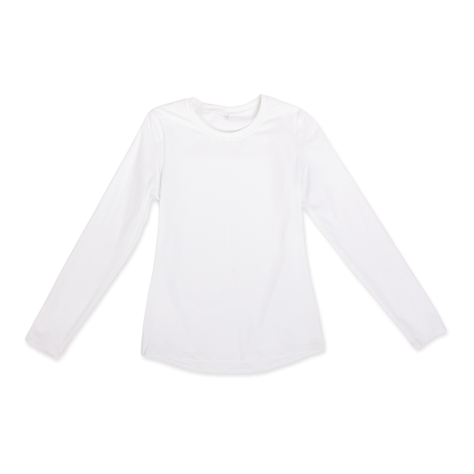 White Long Sleeve Scrub Undershirt